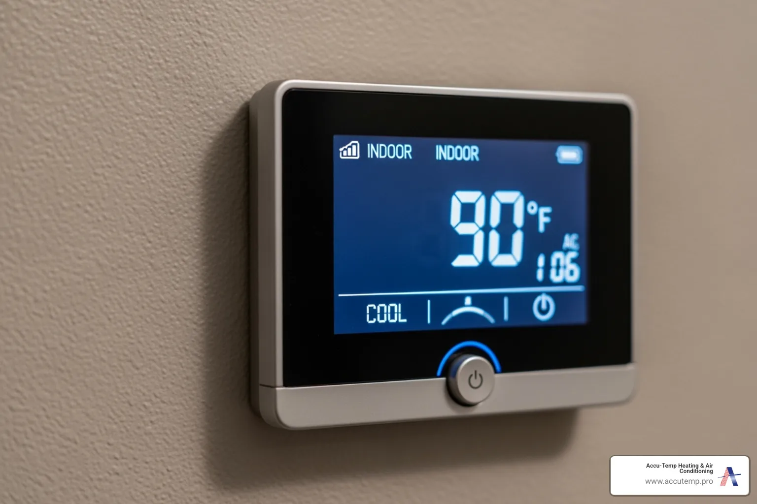 of an AC thermostat showing a high indoor temperature - ac repair daytona beach fl