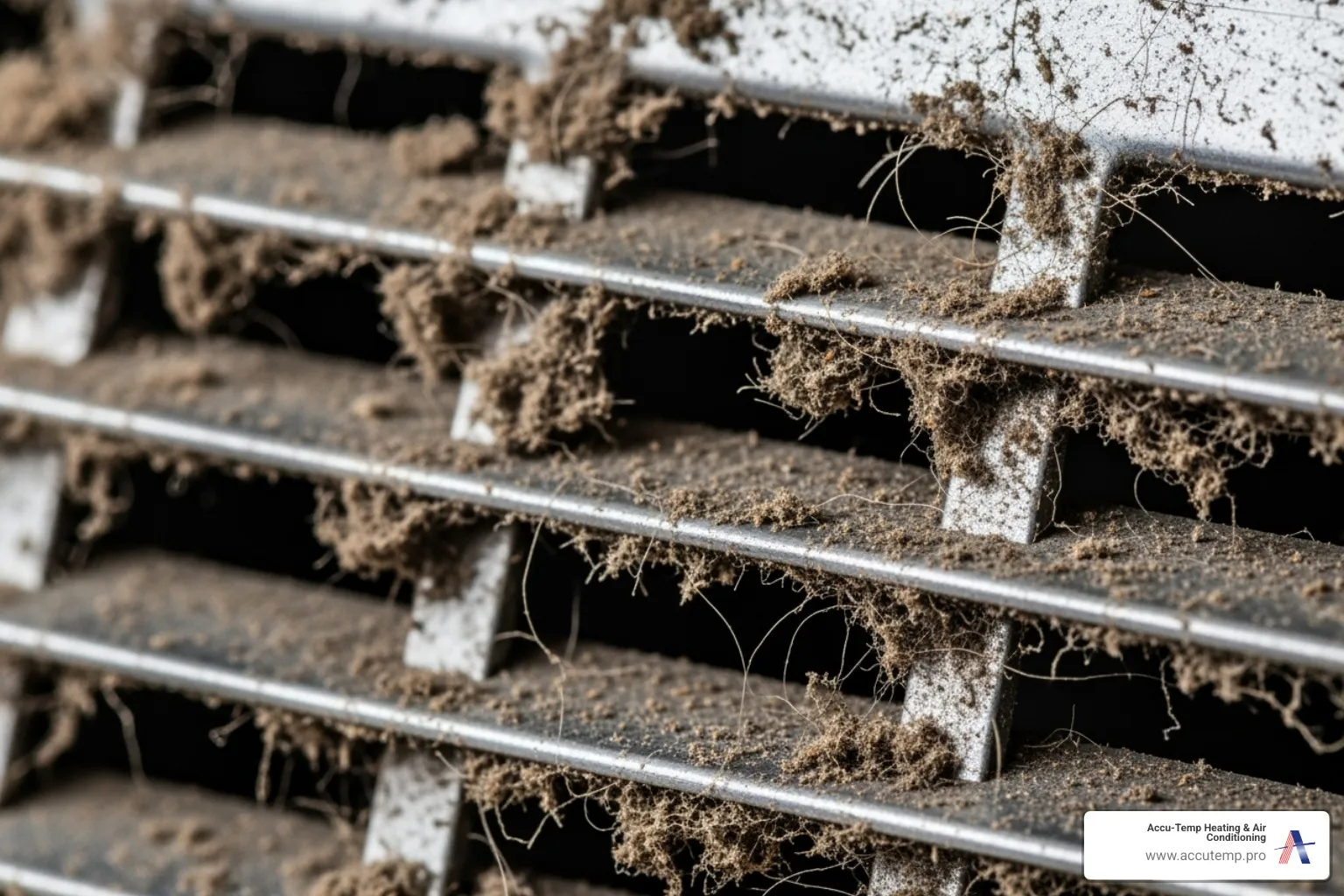 visible dust and debris around a vent register - air duct cleaning