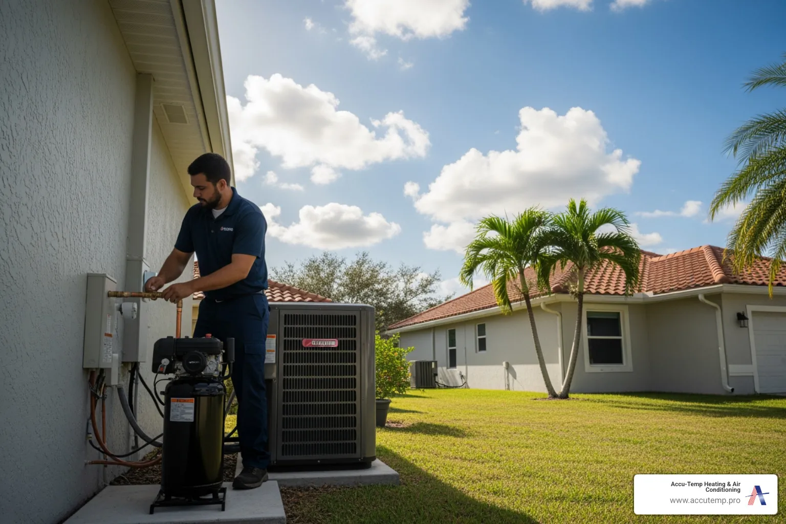 infographic showing the heating installation process: assessment and system selection, permit acquisition, professional installation by certified technician, system calibration and testing, homeowner education on operation, and ongoing maintenance schedule - heating installation best in daytona beach, fl