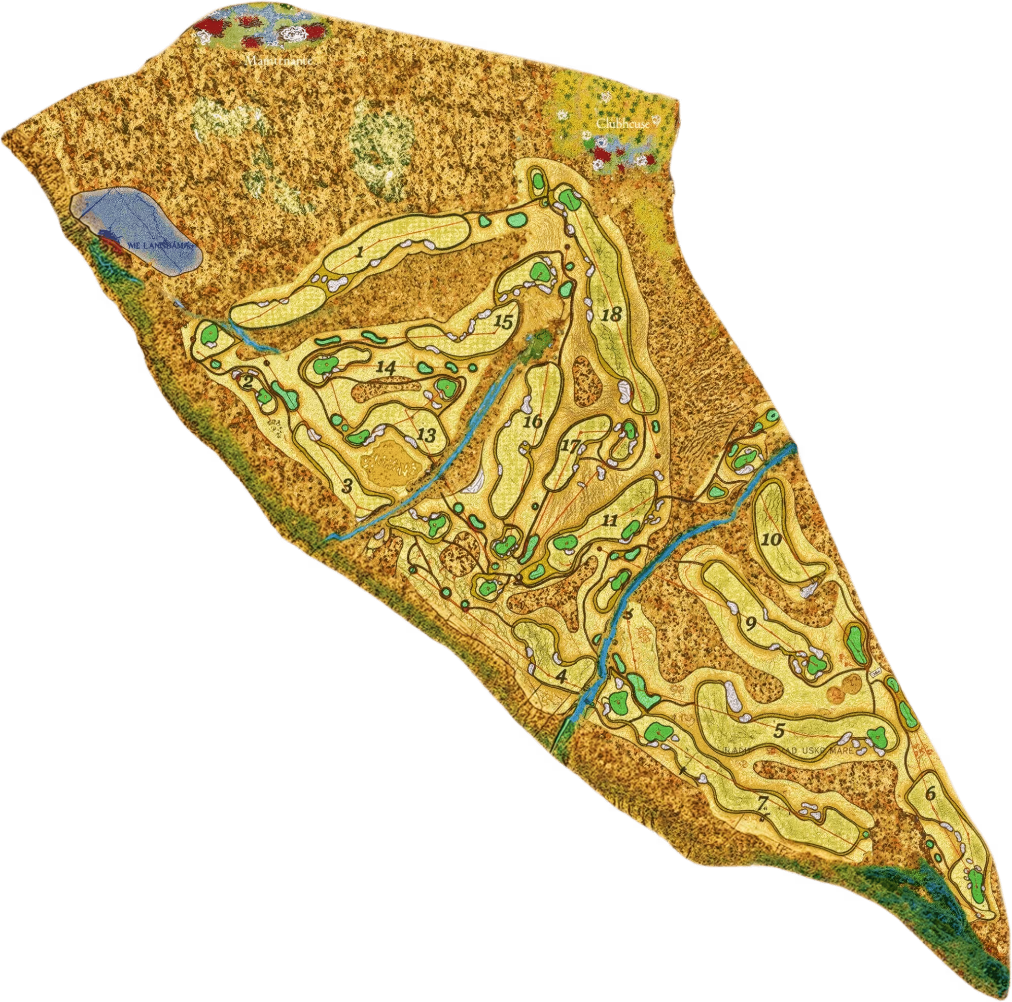 Course routing map for Milkstone course at Candyroot Lodge.