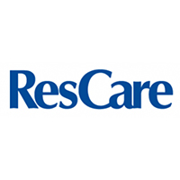 ResCare company logo in blue text.