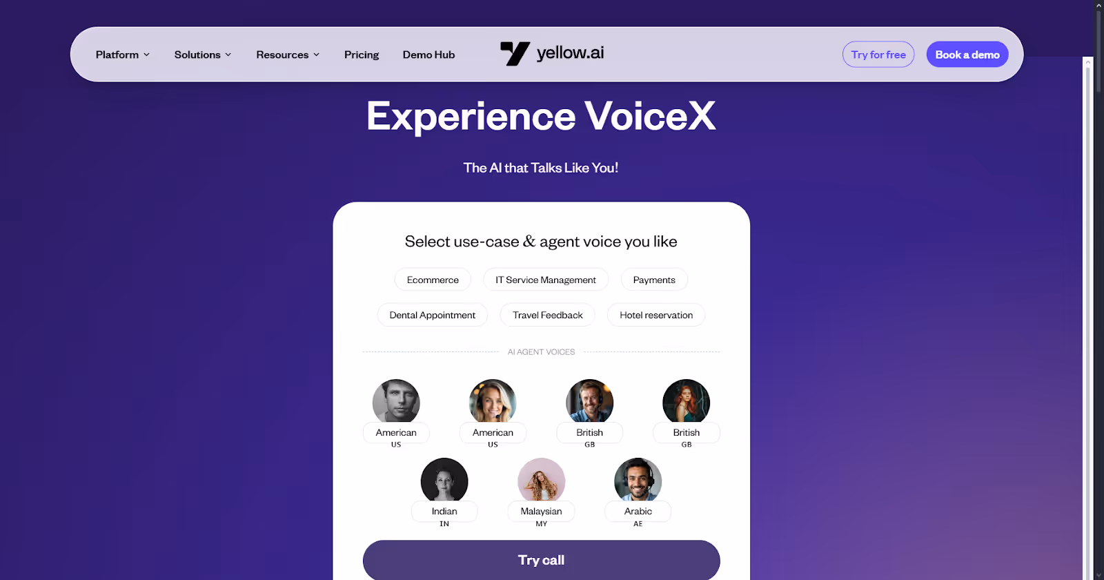 Yellow.ai VoiceX