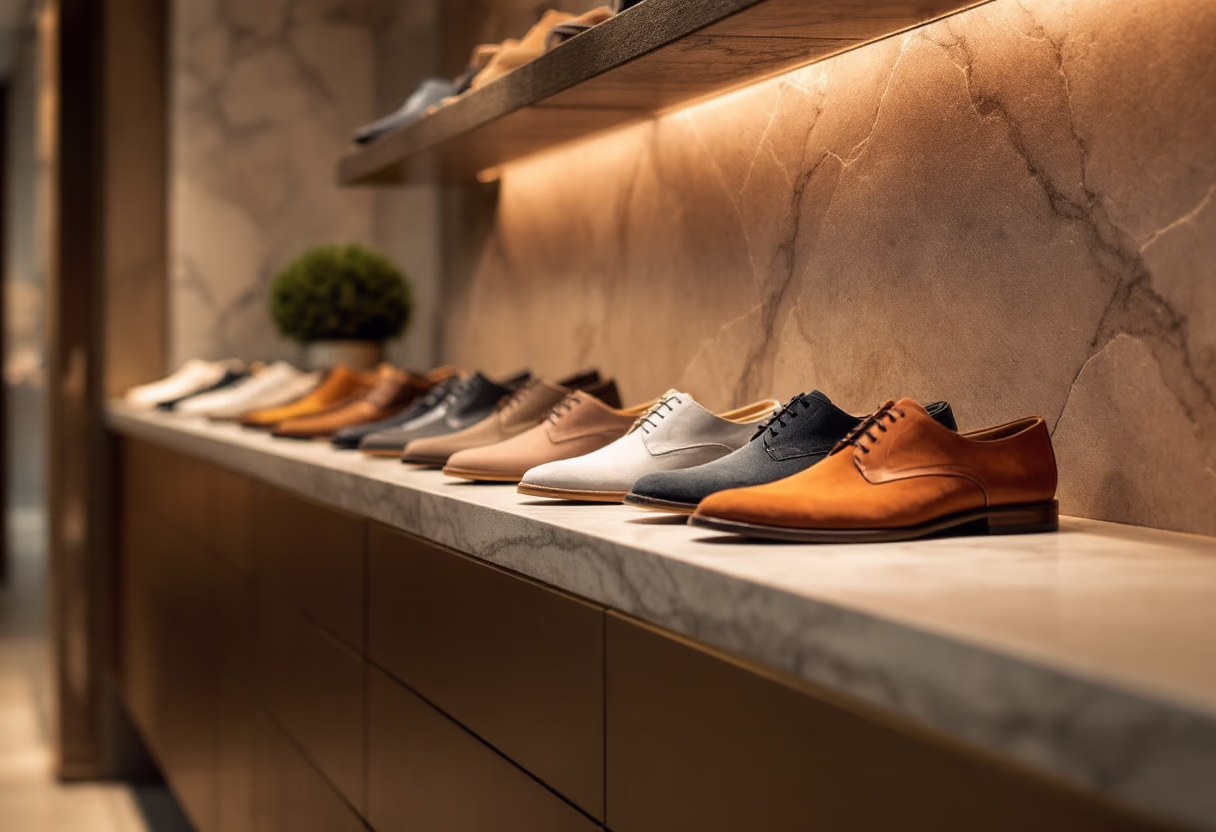 [background image] image of a previous event display (for a footwear store)