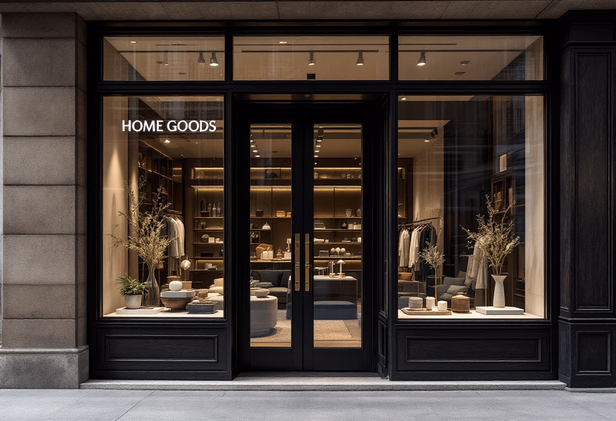 [background image] image of the store location (for a home goods store)