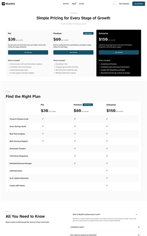Pricing Page Preview