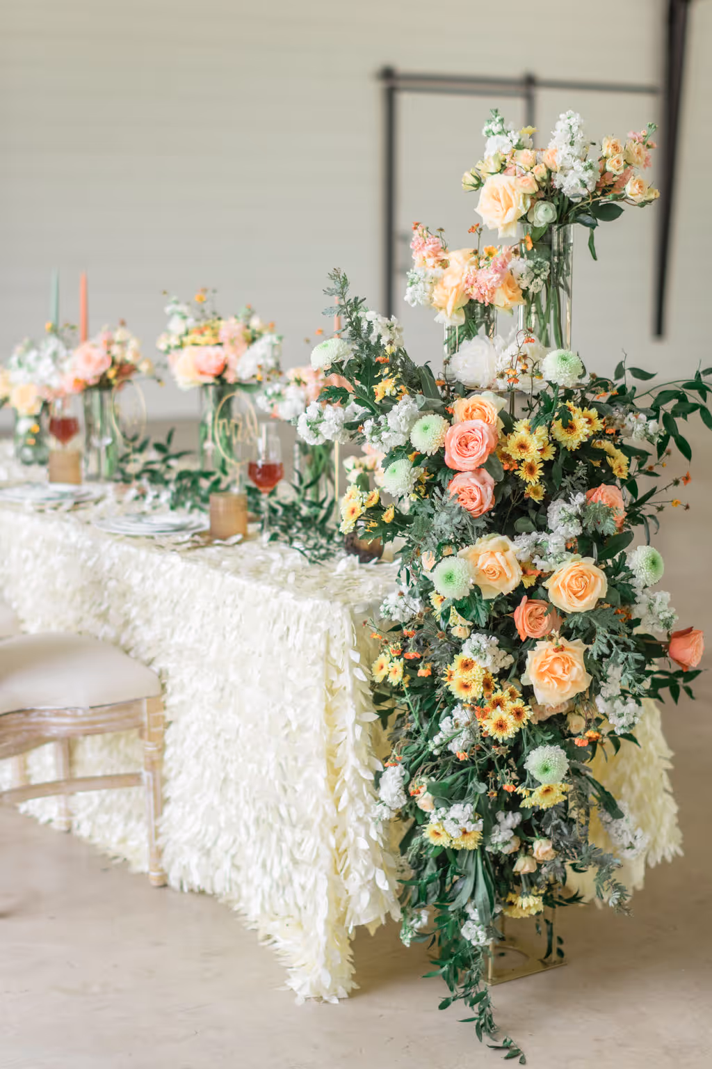 Autumn Peach Hill Country Wedding