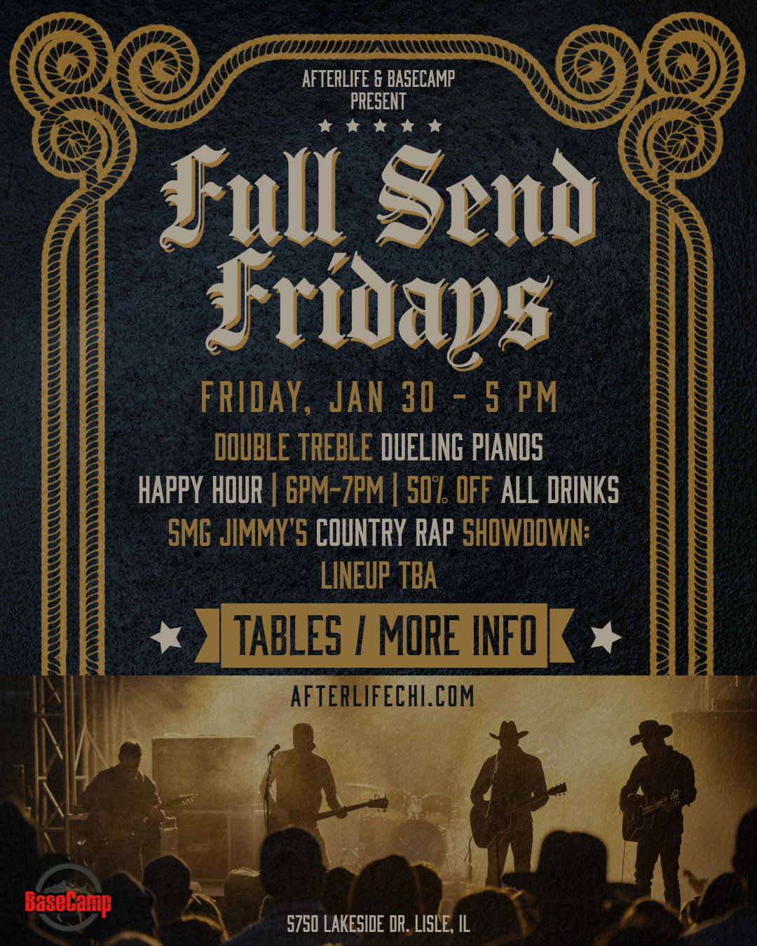 Happy Hour 50% off Drinks + Dueling Piana