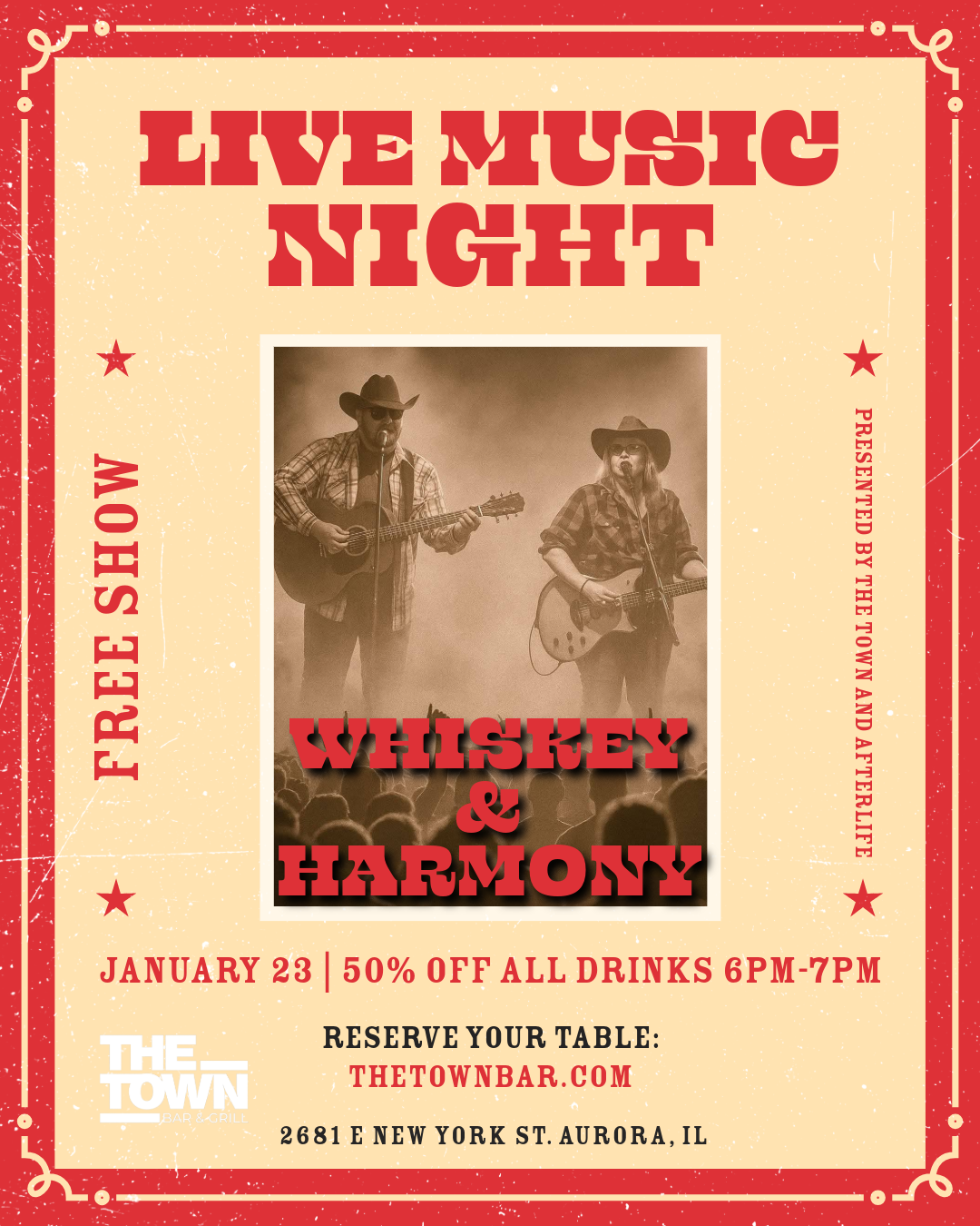 Country Night With Whiskey & Harmony Live!