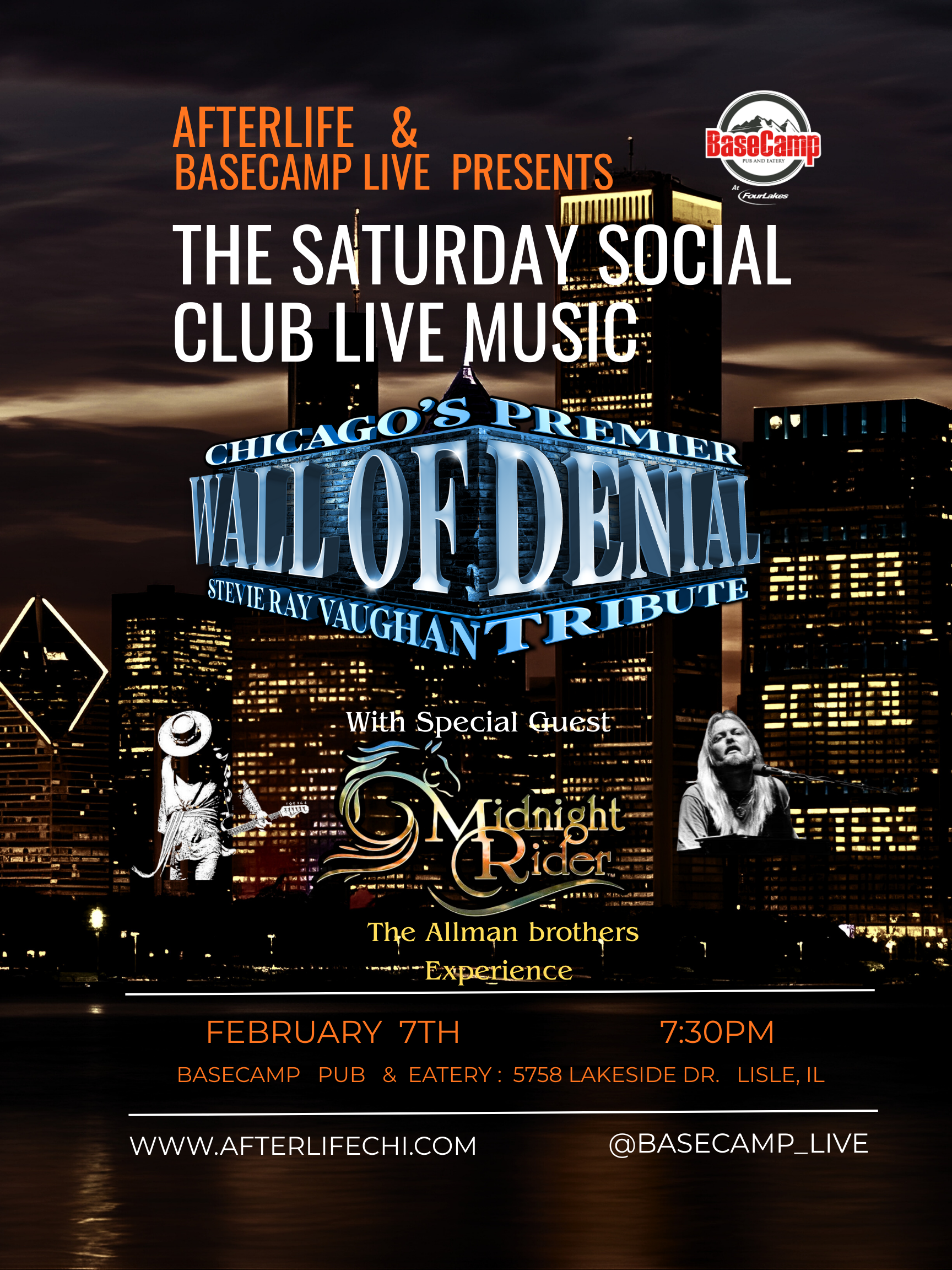 Saturday Night Social Club . Tributes to Stevie Ray Vaughn and Allman Bros