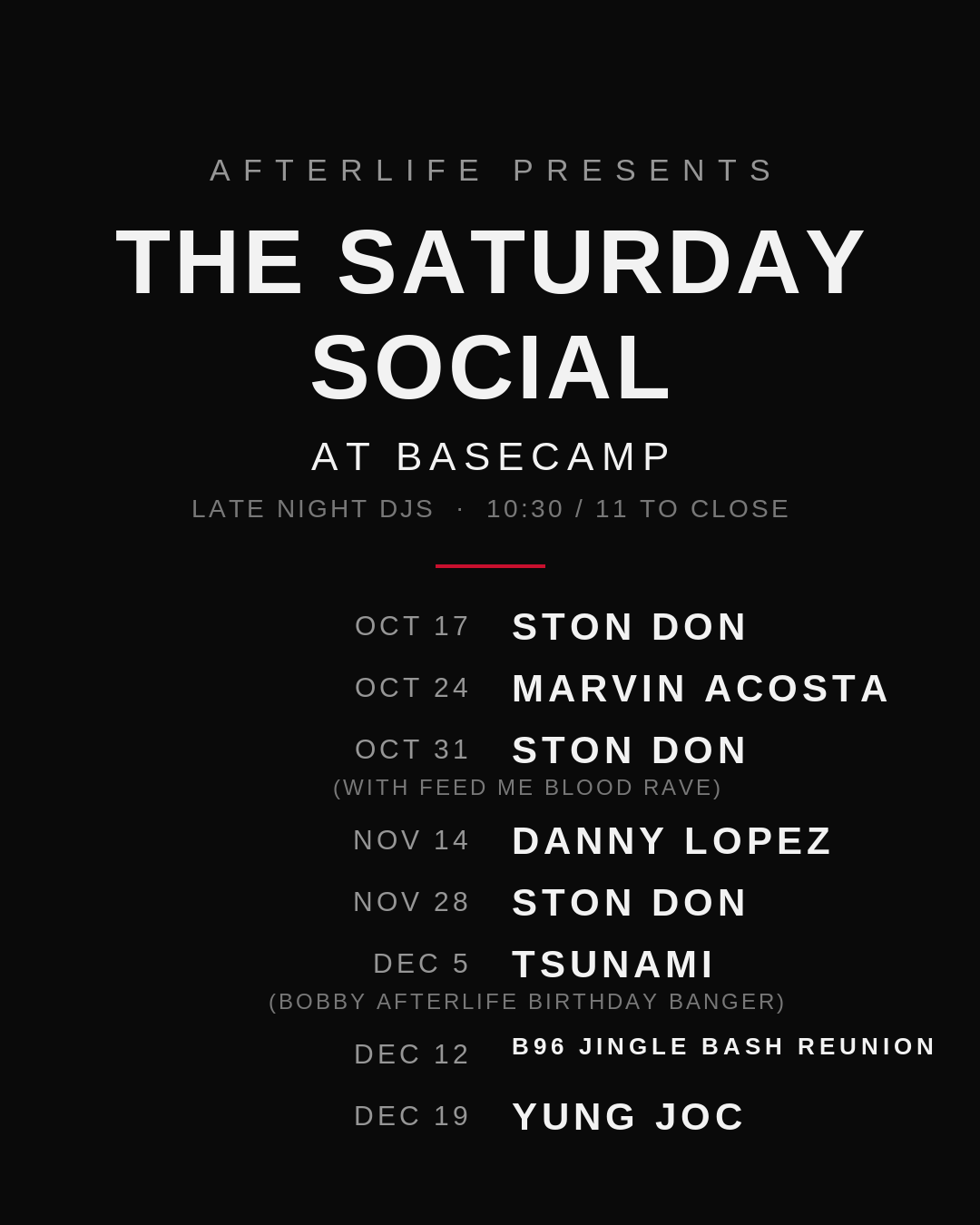 The Saturday Social  Late night- Marvin Acosta