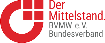 Logo von Der Mittelstand. BVMW e.V. Bundesverband mit rotem stilisiertem C und grauem Schriftzug.