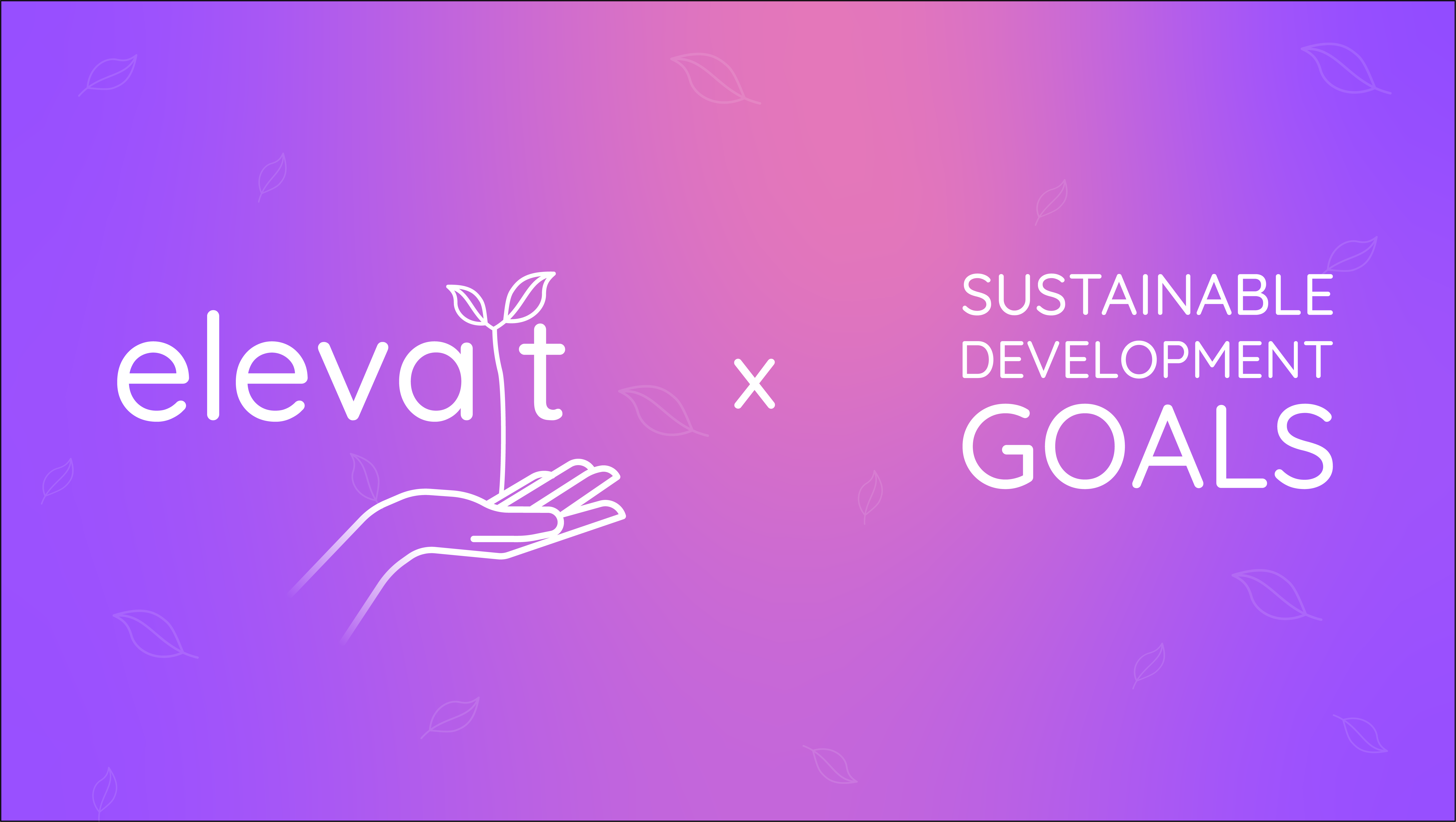 elevait logo wird den sustainable development goals gegenübergestellt