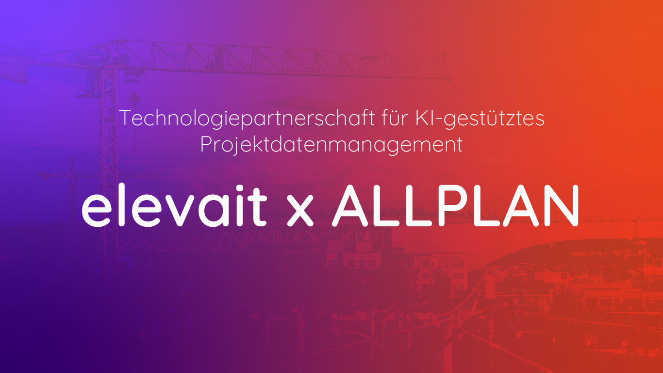Logo von Allplan und elevait mit dem Titel Allplan und elevait schließen eine Technologiepartnerschaft