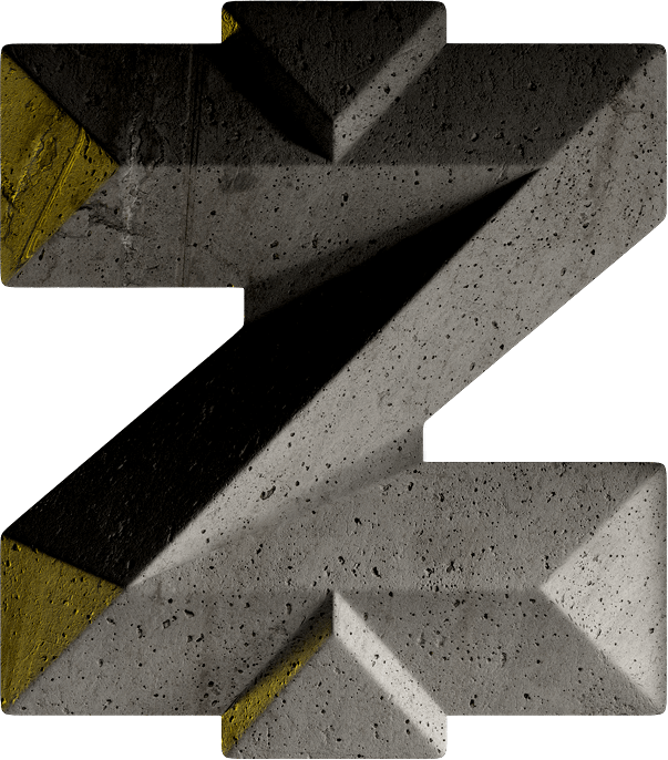zar logo with rock texture