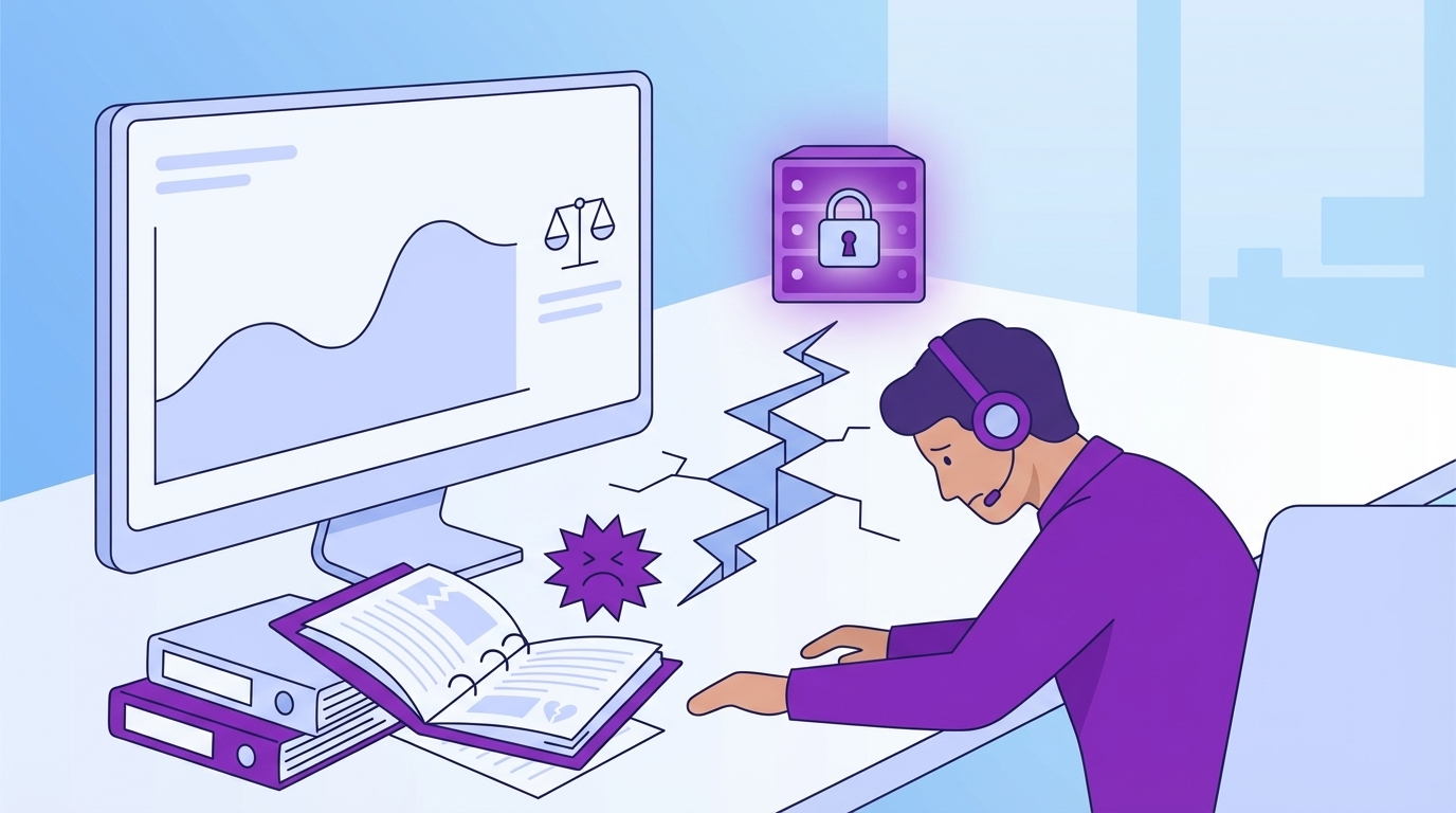 The Moment Trust Breaks In The Room concept illustration - Revelir AI