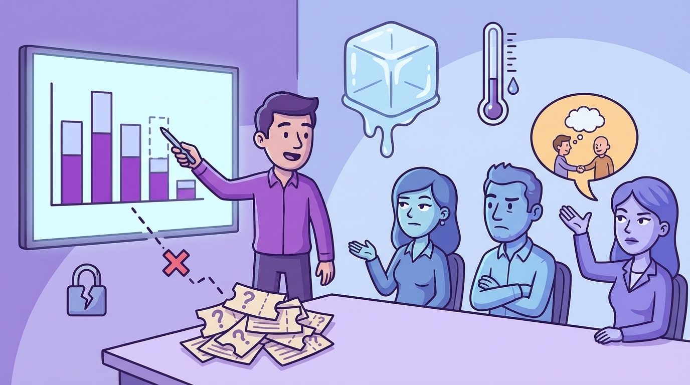 When Insights Fail In The Room concept illustration - Revelir AI