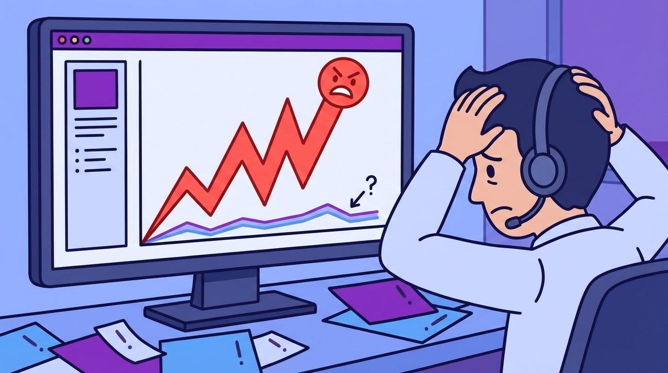 The Frustration You Feel When The Dashboard Lies concept illustration - Revelir AI