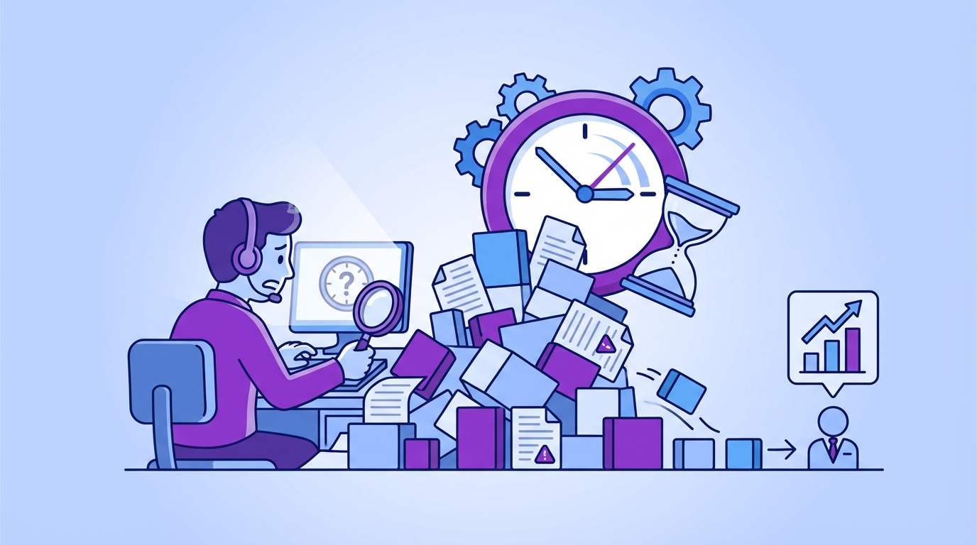 The Hidden Time Tax of Support Analytics (and How to Avoid It) concept illustration - Revelir AI