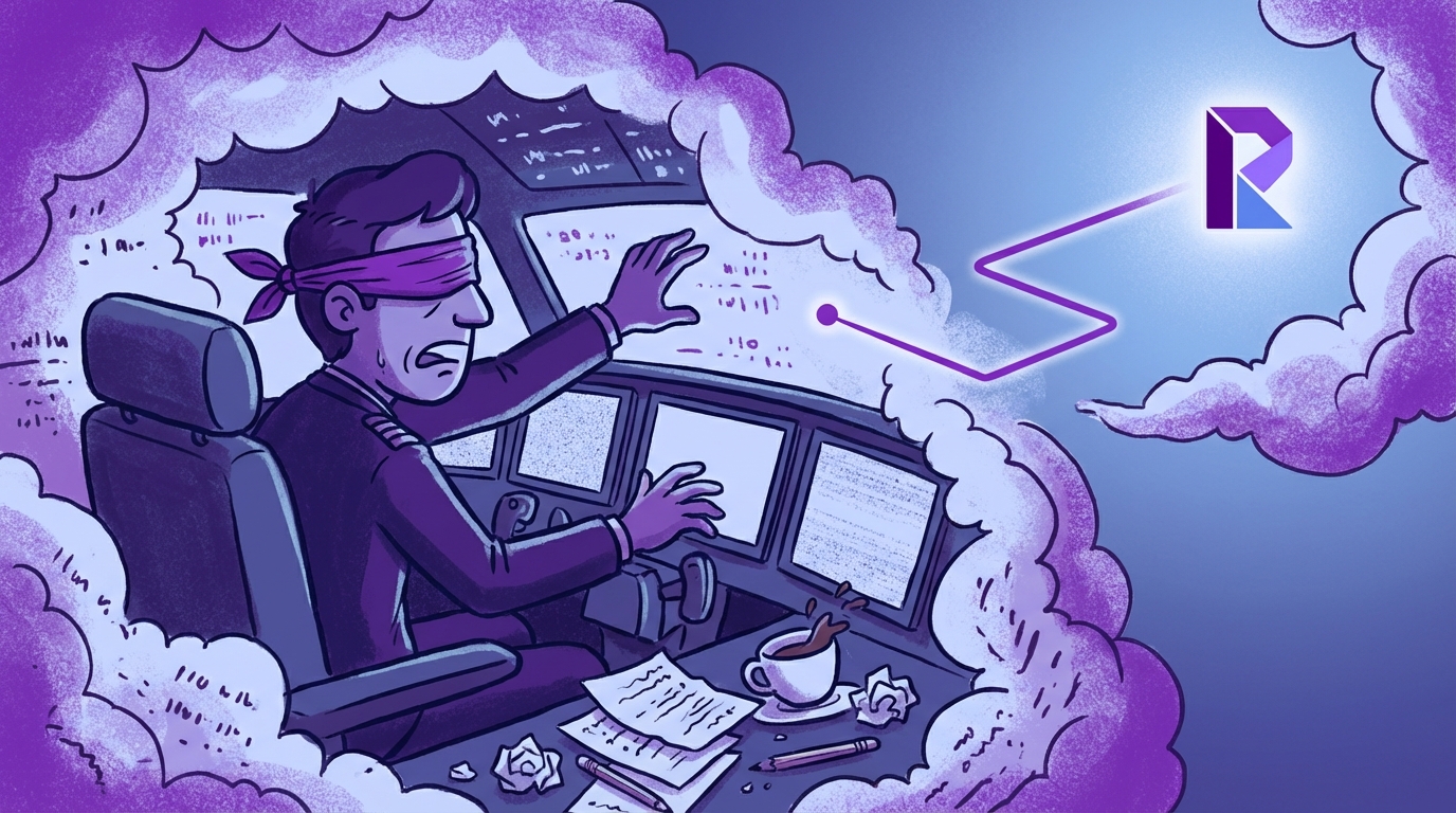 What It Feels Like To Fly Blind On Churn Risk concept illustration - Revelir AI