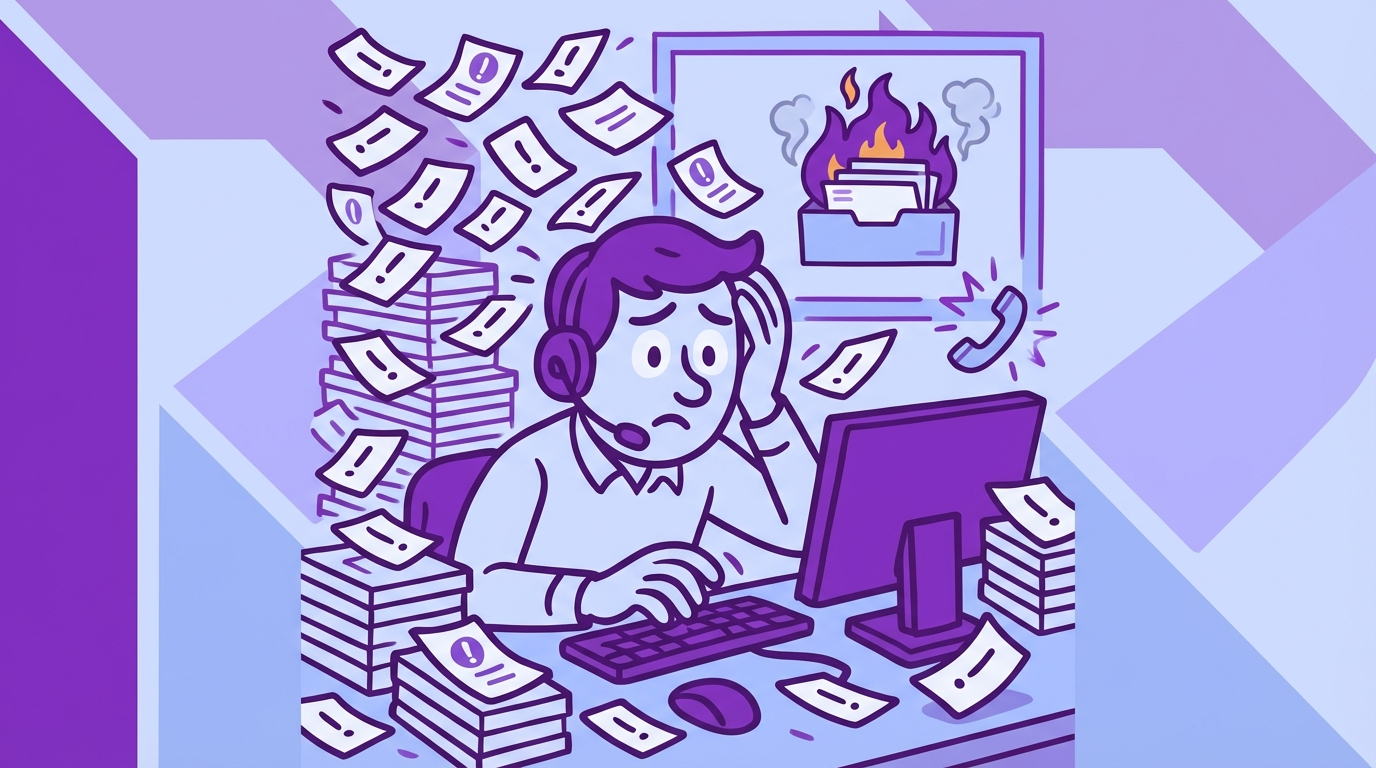 What It Feels Like When The Queue Starts To Burn concept illustration - Revelir AI