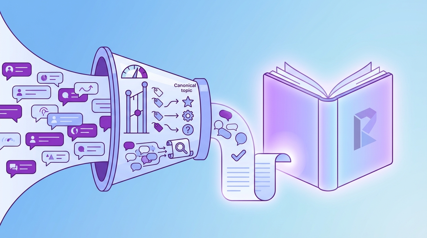 How To Auto-Update Knowledge Base From Support Conversations Without Wrecking Quality concept illustration - Revelir AI