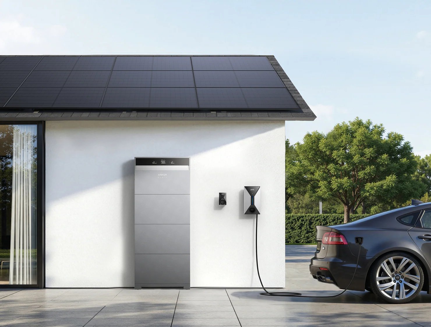 Anker Solix battery with EV charger