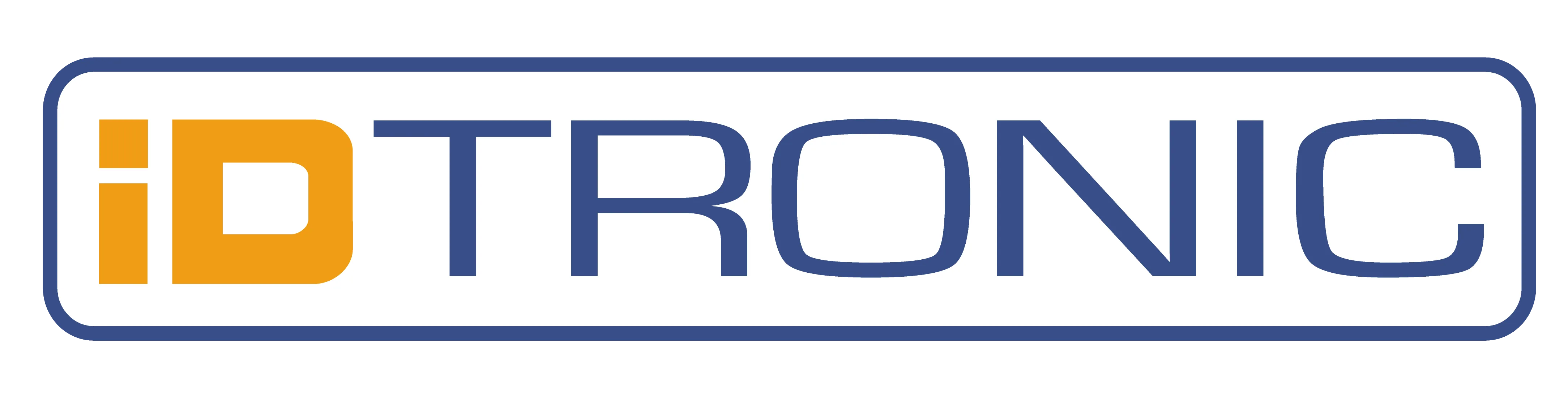 Logo mit orangefarbenen Buchstaben iD und dem blauen Wort TRONIC in einem abgerundeten Rechteck.