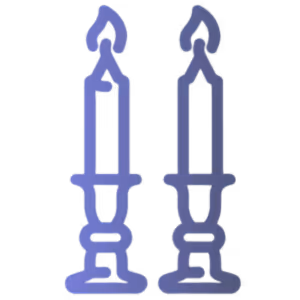 איקון של נרות לצורך תיאור של הפ'יצר שמירת השבת של המנעולים החכמים של חברת kontrol