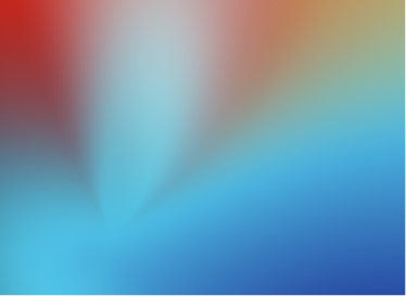 Abstract gradient background blending red, orange, turquoise, and blue colors.