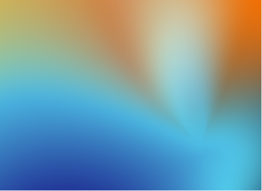 Abstract smooth gradient blending blues, oranges, and teal colors.