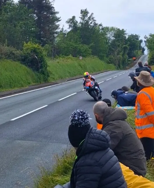 Isle of Man TT motorcycle race on mountain course