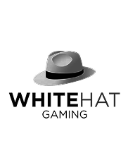 Gray fedora hat centered above the partially visible words 'WHITE HAT' on black background.