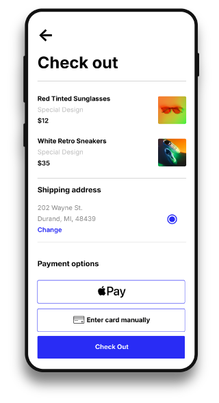Mobile checkout interface