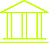 Icon of a classical bank building with four columns and a triangular pediment.
