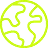 Simplified green and black globe icon representing Earth.