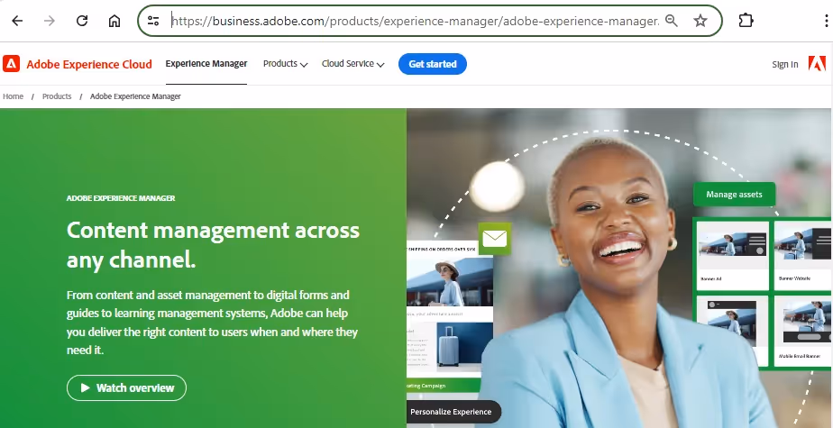Adobe Experience Manager Homepage
