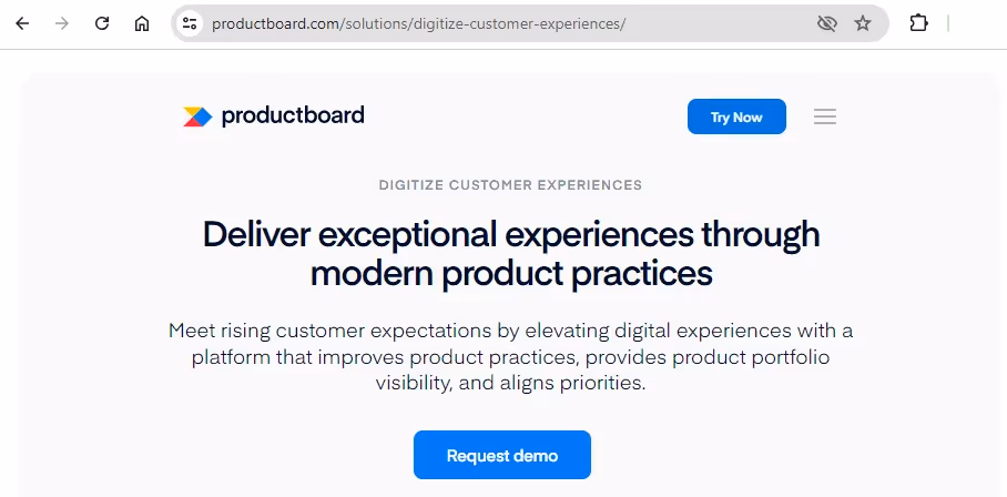Productboard Homepage