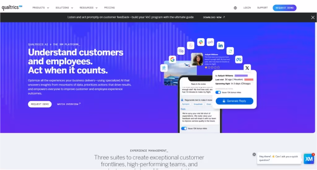 Qualtrics Homepage