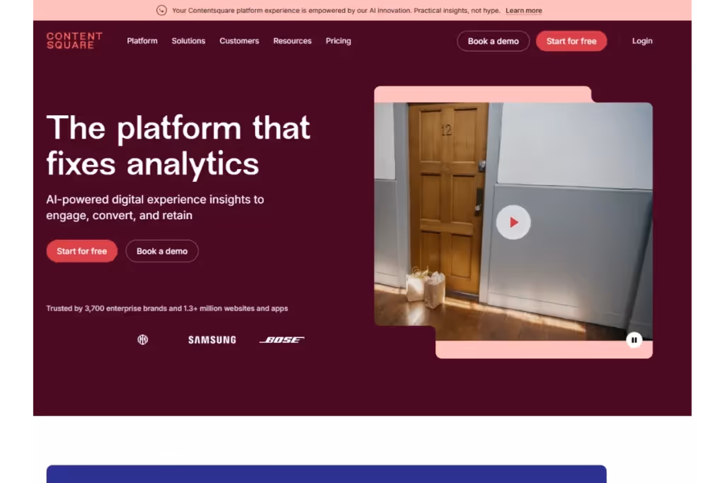 Contentsquare Homepage