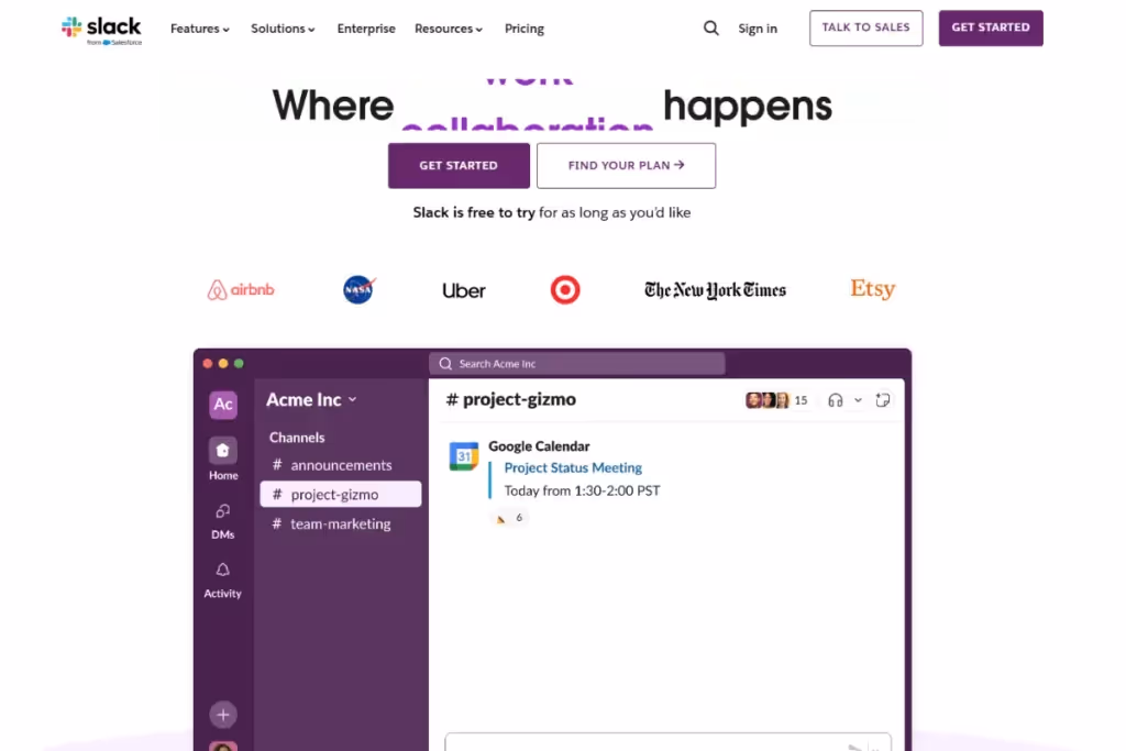 Slack Homepage