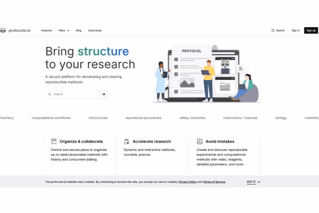 Protocols.io Homepage