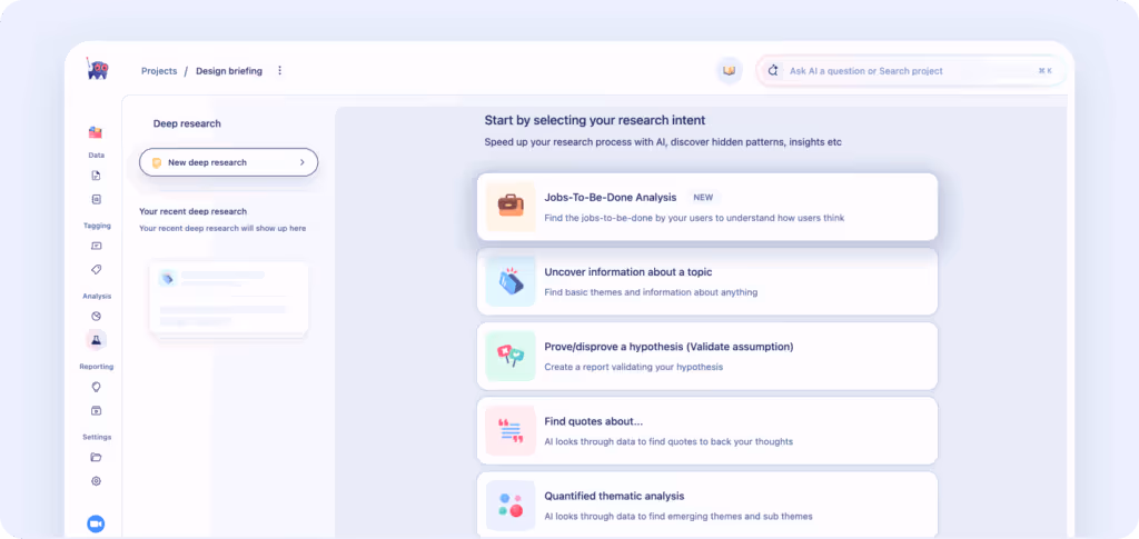 Jobs to be done template from Marvin's Deep Research.