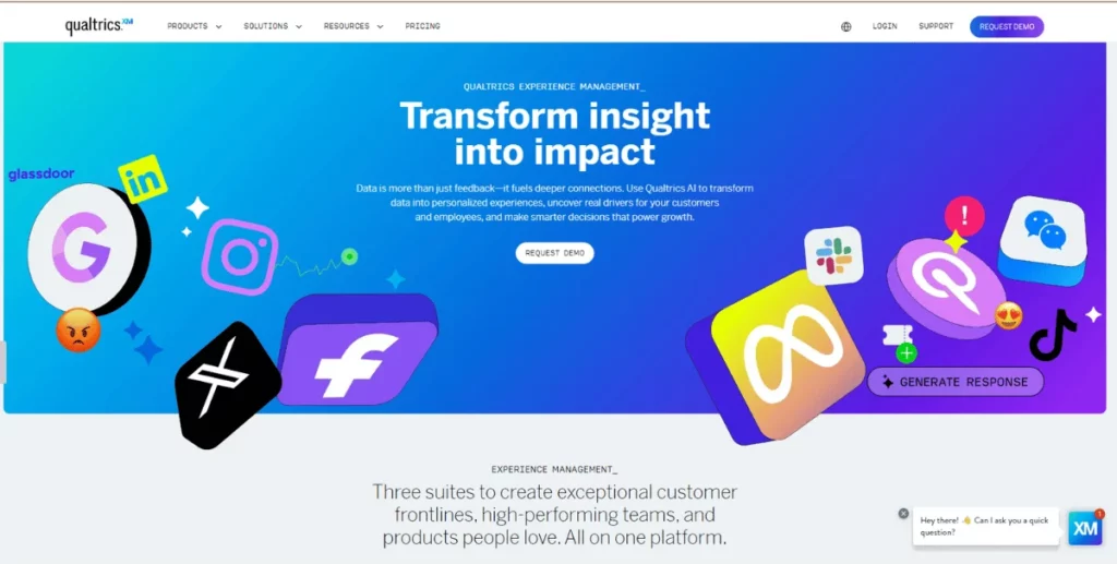 Qualtrics Homepage