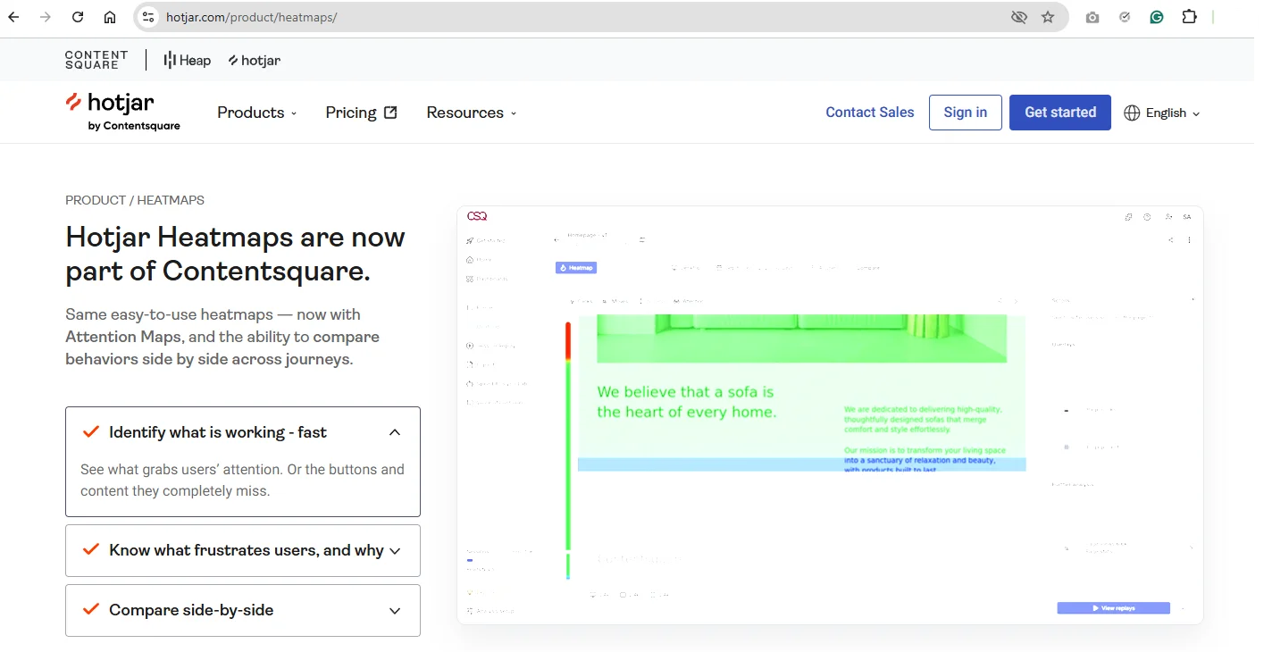 Hotjar Homepage