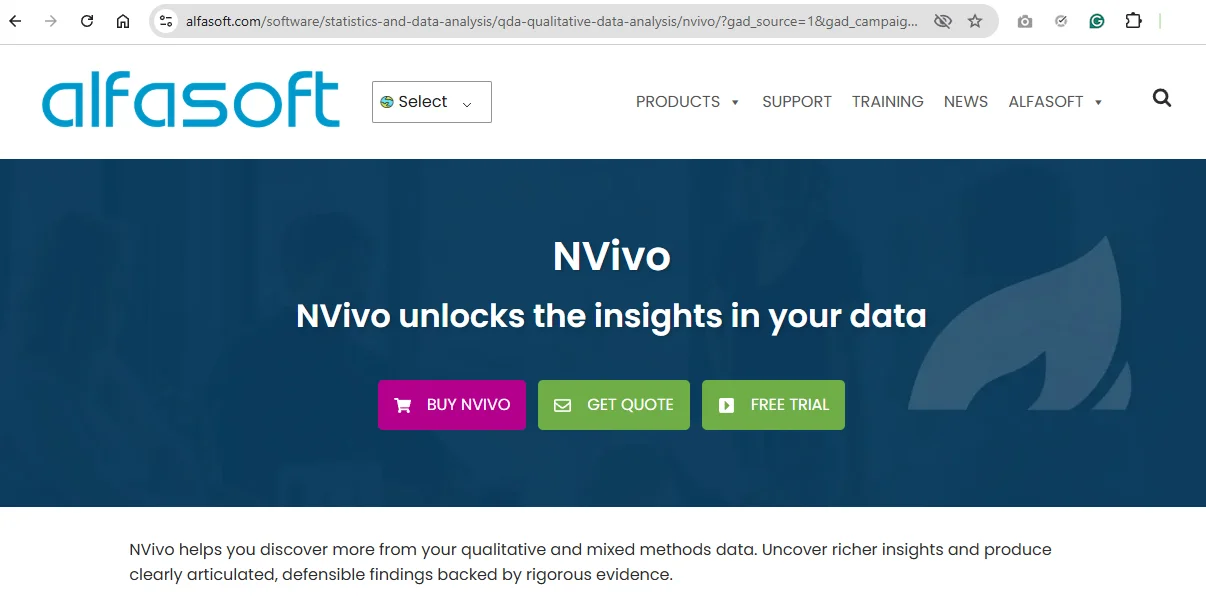 NVivo Homepage