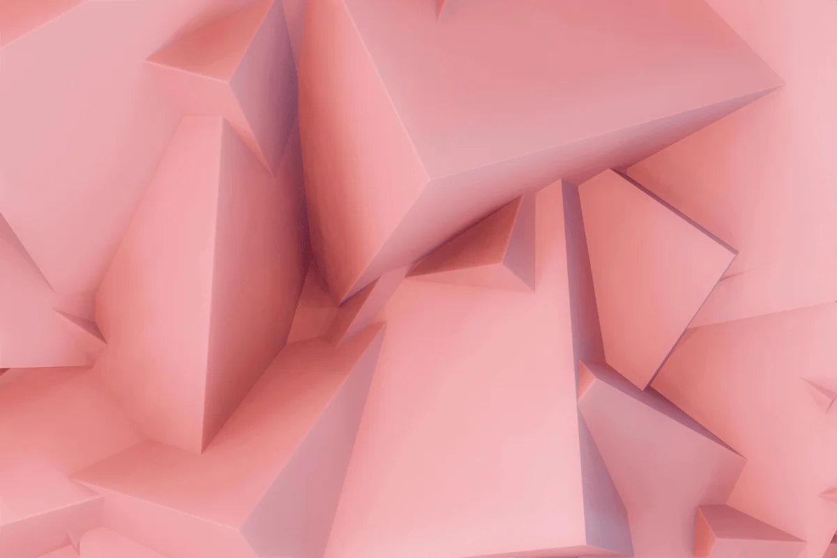 Pink-toned abstract design featuring angular shapes, creating a layered and modern aesthetic.