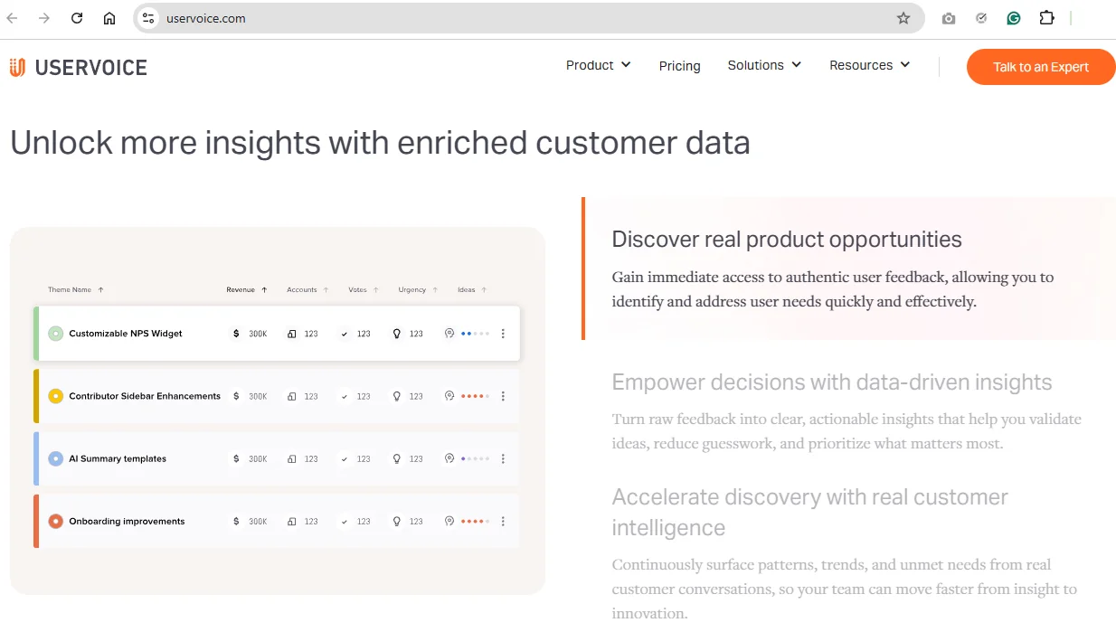 UserVoice Homepage