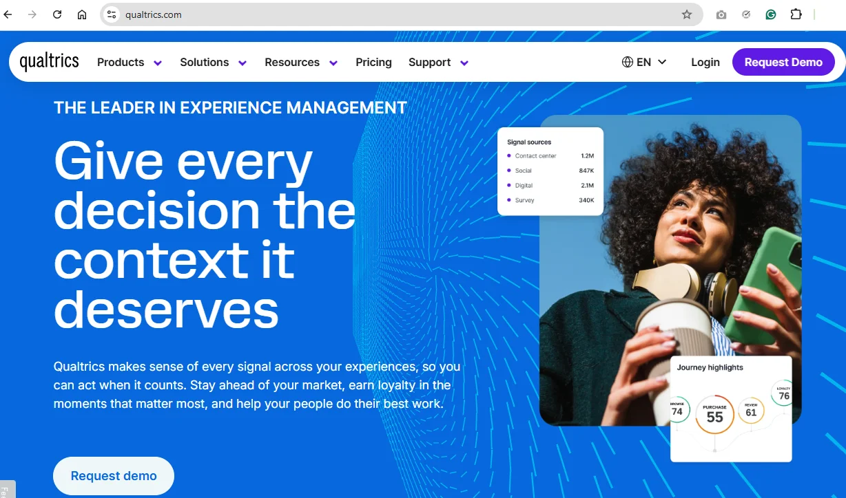Qualtrics Homepage