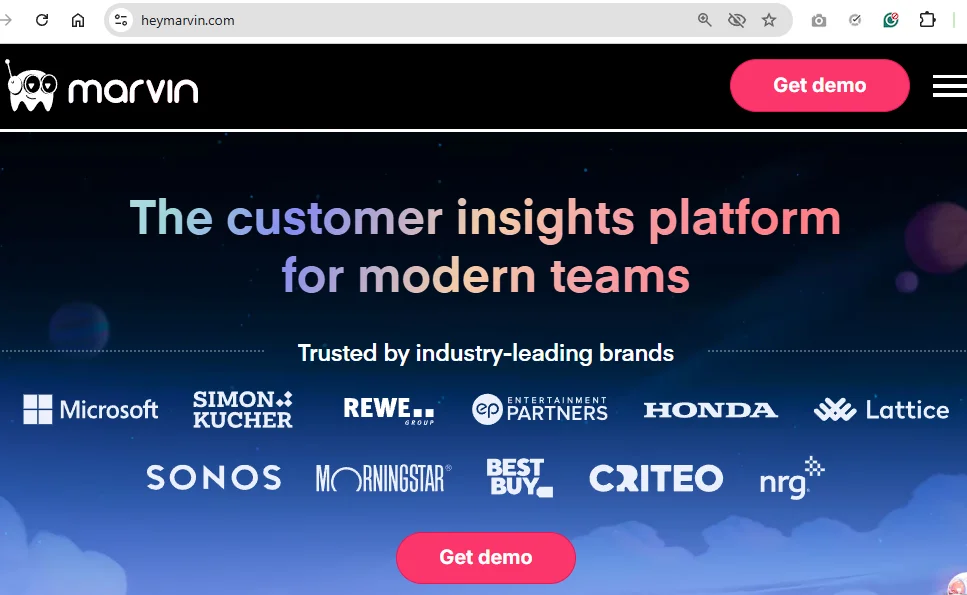HeyMarvin Homepage