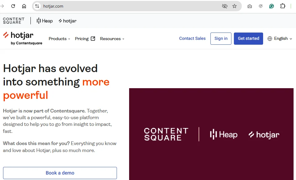 Hotjar Homepage
